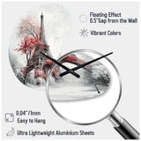 Fall Scenery In The City III - Asymmetric Metal Wall Clock