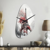 Fall Scenery In The City III - Asymmetric Metal Wall Clock