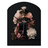 Elegant Floral Perfume Bottle II - Asymmetric Metal Wall Clock