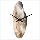 Peony Flower I - Asymmetric Metal Wall Clock