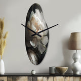 Peony Flower III - Asymmetric Metal Wall Clock