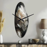 Peony Flower III - Asymmetric Metal Wall Clock