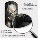 Peony Flower III - Asymmetric Metal Wall Clock