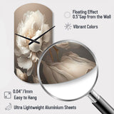 Peony Flower VI - Asymmetric Metal Wall Clock