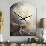 Peony Flower VII - Asymmetric Metal Wall Clock