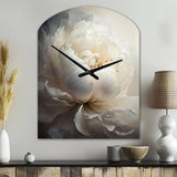 Peony Flower VII - Asymmetric Metal Wall Clock