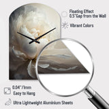 Peony Flower VII - Asymmetric Metal Wall Clock
