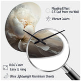 Peony Flower VII - Asymmetric Metal Wall Clock