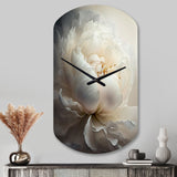 Peony Flower VII - Asymmetric Metal Wall Clock