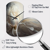 Peony Flower VII - Asymmetric Metal Wall Clock