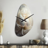 Peony Flower VII - Asymmetric Metal Wall Clock