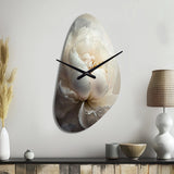 Peony Flower VII - Asymmetric Metal Wall Clock