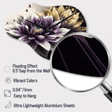 Dahlia Flower II - Asymmetric Metal Wall Clock