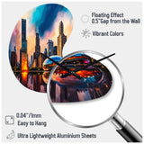 Chicago City Architecture II - Asymmetric Metal Wall Clock