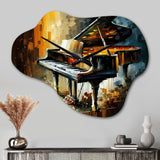 Piano On Stage - Asymmetric Metal Wall Clock