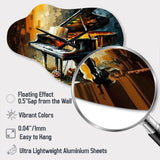 Piano On Stage - Asymmetric Metal Wall Clock