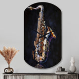 Saxophone I - Asymmetric Metal Wall Clock