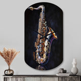 Saxophone I - Asymmetric Metal Wall Clock