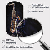 Saxophone I - Asymmetric Metal Wall Clock