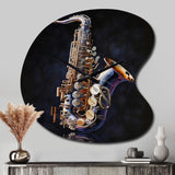 Saxophone I - Asymmetric Metal Wall Clock
