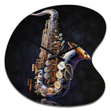 Saxophone I - Asymmetric Metal Wall Clock