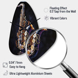 Saxophone I - Asymmetric Metal Wall Clock