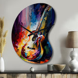 Guitar On Stage I - Asymmetric Metal Wall Clock