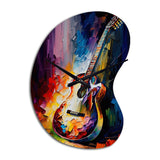 Guitar On Stage I - Asymmetric Metal Wall Clock