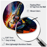 Guitar On Stage I - Asymmetric Metal Wall Clock