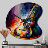 Guitar On Stage I - Asymmetric Metal Wall Clock