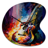 Guitar On Stage I - Asymmetric Metal Wall Clock