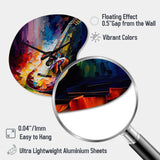 Guitar On Stage I - Asymmetric Metal Wall Clock