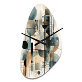 Blue Cream Minimalism Quiet Depths - Asymmetric Metal Wall Clock