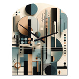 Blue And Black Symmetry In Motion I - Asymmetric Metal Wall Clock