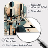 Blue And Black Symmetry In Motion I - Asymmetric Metal Wall Clock