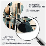 Blue And Black Symmetry In Motion I - Asymmetric Metal Wall Clock