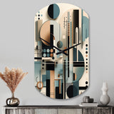 Blue And Black Symmetry In Motion I - Asymmetric Metal Wall Clock