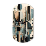 Blue And Black Symmetry In Motion I - Asymmetric Metal Wall Clock