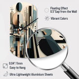 Blue And Black Symmetry In Motion I - Asymmetric Metal Wall Clock