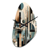Blue And Black Symmetry In Motion I - Asymmetric Metal Wall Clock