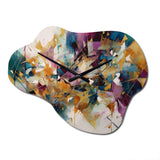 Golden Explosion Triangles I - Asymmetric Metal Wall Clock