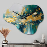 Golden Explosion Triangles IV - Asymmetric Metal Wall Clock