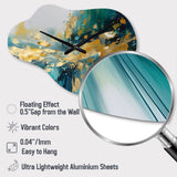 Golden Explosion Triangles IV - Asymmetric Metal Wall Clock