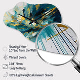 Golden Explosion Triangles V - Asymmetric Metal Wall Clock