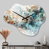 Vibrant Paint Eruption V - Asymmetric Metal Wall Clock