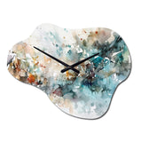 Vibrant Paint Eruption V - Asymmetric Metal Wall Clock