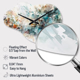 Vibrant Paint Eruption V - Asymmetric Metal Wall Clock