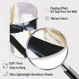 Black Eruption Of Marble II - Asymmetric Metal Wall Clock