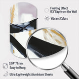 Black Eruption Of Marble II - Asymmetric Metal Wall Clock