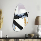 Black Eruption Of Marble II - Asymmetric Metal Wall Clock